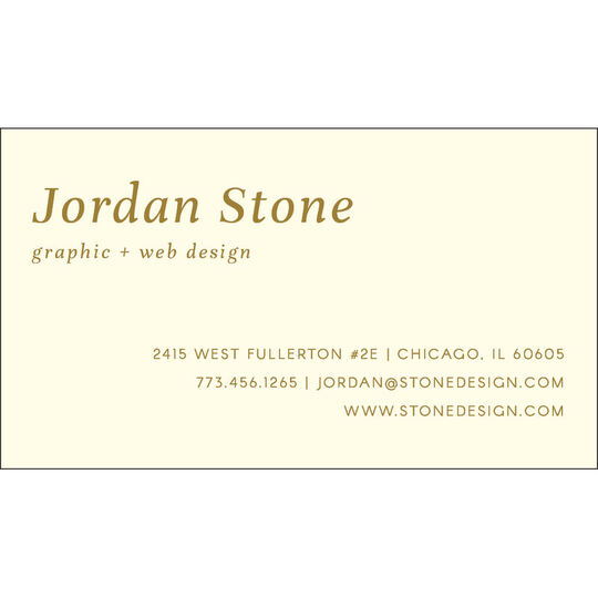Stone Business Cards - Raised Ink